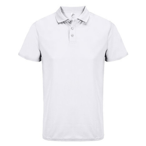 SOĽS Pitcher Unisex športové polo tričko SL04442 Biela