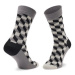 Happy Socks Súprava 4 párov vysokých ponožiek unisex XCBW09-9150 Čierna