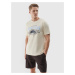 Men's T-shirt with 4F print - beige