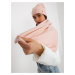 Light pink winter set with scarf and cap
