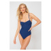 Trendyol Navy Blue Balcony Regular Swimsuit