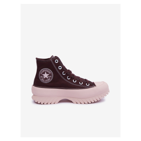 Burgundy Womens Ankle Sneakers on the Converse Platform Chuck Taylor - Women