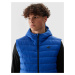 Men's down vest with 4F synthetic down filling - cobalt