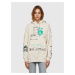 Diesel Mikina - FEXAHOOD SWEATSHIRT biela