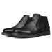 Ducavelli Chelsea Genuine Leather Anti-Slip Sole Zippered Casual Boots Black.