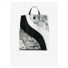 Bielo-čierny dámsky vzorovaný batoh Desigual Patch Psico Snake Sumy
