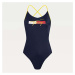 Tmavé plavky Tommy Jeans Cheeky One-Piece