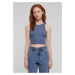 Women's Cropped Rib Top - Blue