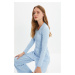 Trendyol Light Blue Camisole Knitted Pajamas Set