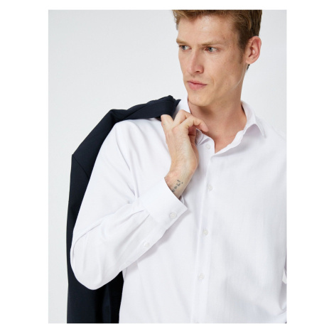 Koton Basic Shirt Long Sleeved Classic Collar Buttoned Non Iron