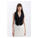 DEFACTO Regular Fit V Neck Blazer Vest