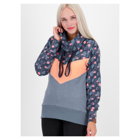 Blue women's patterned sweatshirt Alife and Kickin - Women