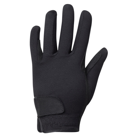 Detské jazdecké rukavice Basic čierne FOUGANZA