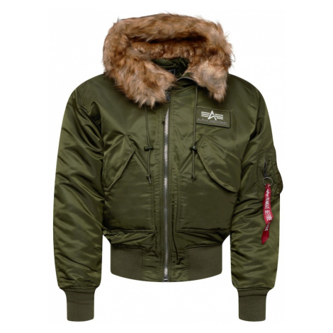 ALPHA INDUSTRIES Zimná bunda '45P'  olivová / biela