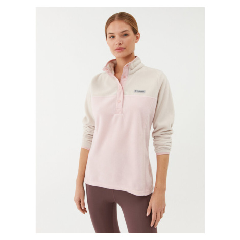 Columbia Fleecová mikina Benton Springs™ 1/2 Snap Pullover Červená Regular Fit