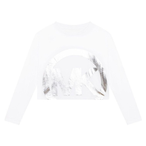 Detská bavlnená košeľa s dlhým rukávom Michael Kors biela farba,