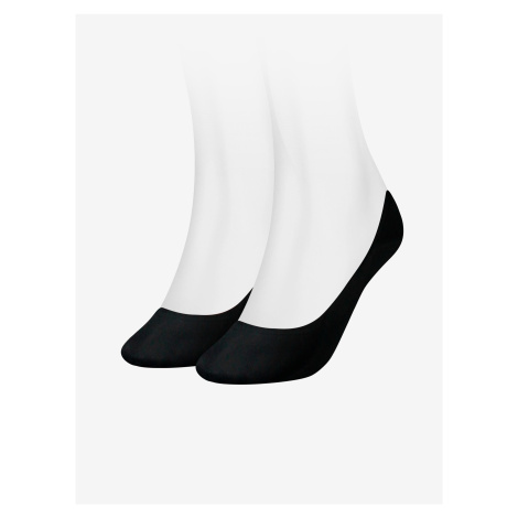 Sada dvoch čiernych dámskych ponožiek Tommy Hilfiger
