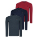 TRIPLE SET T8588 DEWBERRY ROUND NECK MEN'S SWEATSHIRT-NAVY-ANTHRACITE-BURGUNDY