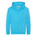 Just Hoods Detská mikina na zips JH050J Hawaiian Blue