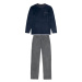 LIVERGY® Pánske pyžamo (navy modrá/tmavosivá)