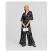 Overal Karl Lagerfeld Printed Jumpsuit Circle Aop Black/White