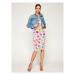 Versace Jeans Couture Letné šaty D2HVB439 Ružová Slim Fit