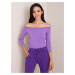 Purple blouse with exposed shoulders