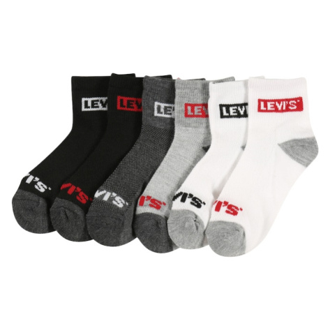 LEVI'S Ponožky  sivá melírovaná / čierna / biela / červená Levi´s