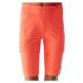 Dievčenské turistické kraťasy 4F JUNIOR SHORTS FNK-4FJWSS24TFSHF436-63N-CORAL NEON