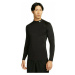 Nike Dri-Fit Fitness Mock-Neck Long-Sleeve Mens Top Black/White Fitness tričko