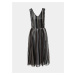 Čierne flitrované šaty Dorothy Perkins