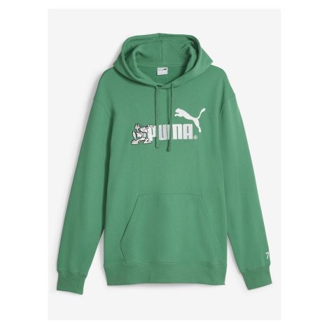 Green unisex hoodie Puma NO.1 LOGO - Men's