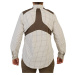 Dámska poľovnícka károvaná košeľa 500 z priedušnej bavlny béžová
