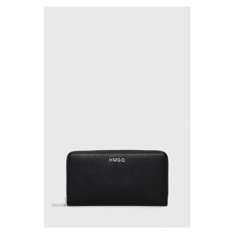 Peňaženka HUGO dámsky, čierna farba Hugo Boss