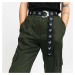 Kalhoty CALVIN KLEIN JEANS W Belted Utility Taper Olive