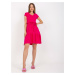 Basic Fuchsia Dress with V Rue Paris neckline