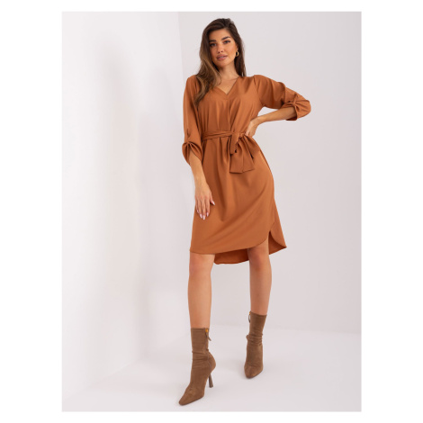 Dress-WN-SK-668.77-light brown Rue Paris