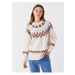 LC Waikiki Crew Neck Self-Patterned Long Sleeve Women's Knitwear Sweater