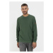 Sveter Camel Active Pullover Crewneck Check Pine Olive