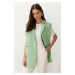 Trendyol Mint Lined Button Closure Woven Vest