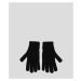 Rukavice Karl Lagerfeld Jeans Knitted Logo Glove Čierna