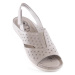 Dámske kožené sandále W 5850 - eVento šedá vzor