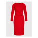 Lauren Ralph Lauren Koktejlové šaty 250855112004 Červená Slim Fit