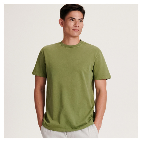 Reserved - Tričko regular fit s výšivkou - Zelená