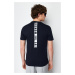 Trendyol Navy Blue Regular Cut 100% Cotton Short Sleeve T-Shirt