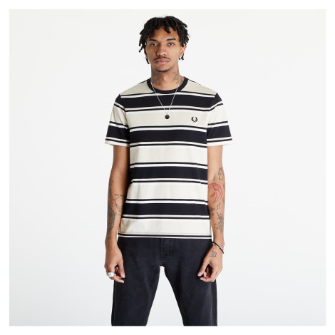 Tričko FRED PERRY Bold Stripe T-Shirt Oatmeal/ Ecru/ Black