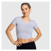 Športový crop top Iron Aesthetics Short Crop Chic, sivý