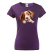 Dámské tričko Bretónsky stavač - tričko pre milovníkov psov