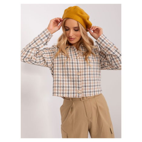 Mustard beret with cashmere