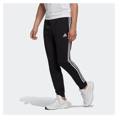 Pánske nohavice na cvičenie čierne s pruhmi Adidas